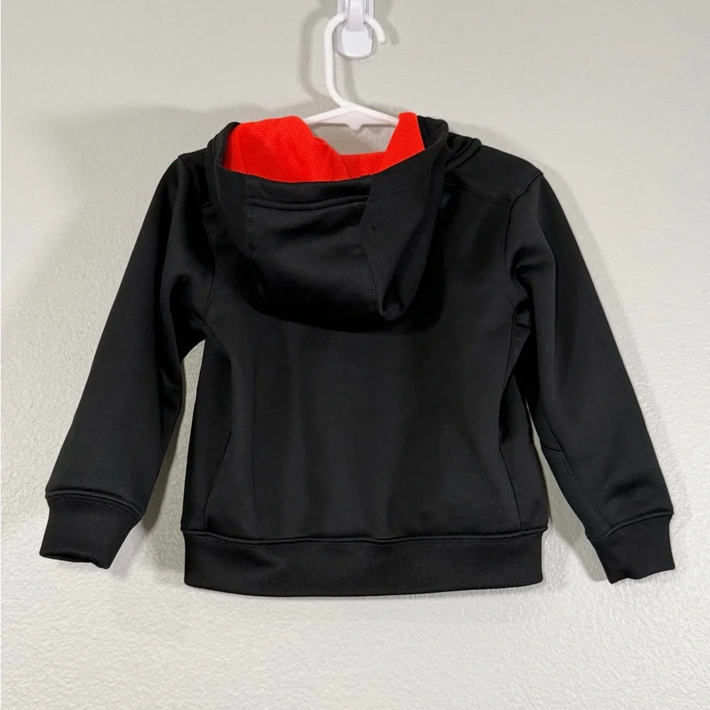 Nike Zip-Up Jacket Hoodie Black Pink Zipper Therma-Fit Fleece In Girl Toddler 2T